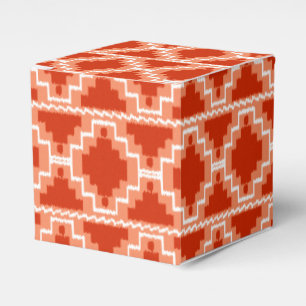 Ballotins Motif Ikat Aztec - Rouille, Orange et blanc