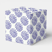 Ballotins Motif indigo bleu foncé rayé sur blanc (Arrière)