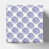 Ballotins Motif indigo bleu foncé rayé sur blanc (Haut)