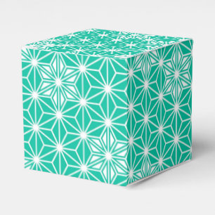 Ballotins Motif japonais Asanoha - bleu paon