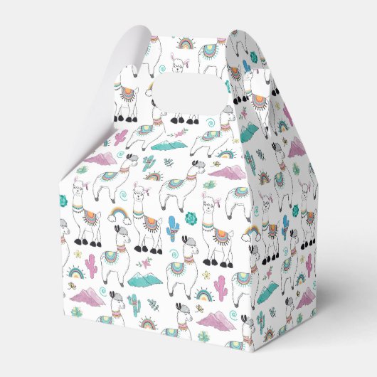 Ballotins Motif Llama Carton mignon (Arrière)