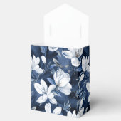 Ballotins Motif Magnolia blanc au chiffon de minuit (Ouvert)