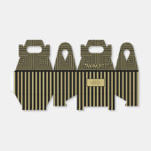 Ballotins Motif Merci Gold et Black Geometry Stripes (Déplié)