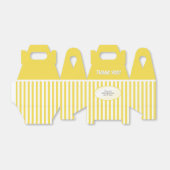 Ballotins Motif Merci rayures jaune/blanc (Déplié)