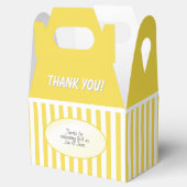 Ballotins Motif Merci rayures jaune/blanc (Ouvert)