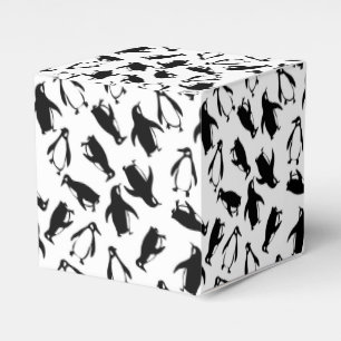 Ballotins Motif mignon de manchot noir et blanc sur fond bla
