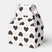 Ballotins Motif moderne Blush Rose Black Love Hearts (Arrière)