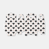 Ballotins Motif moderne Blush Rose Black Love Hearts (Déplié)