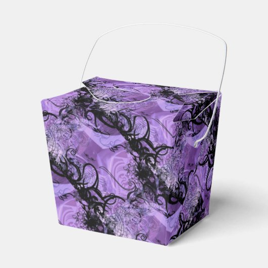 Ballotins Motif noir et violet carrelé Sortir Ballotin (Verso)