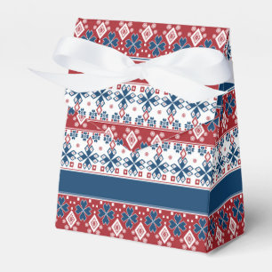 Ballotins Motif norvégien rayé bleu rouge