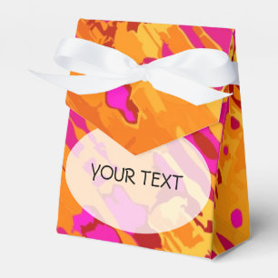 Ballotins Motif - orange rose d'éclaboussure + votre texte