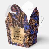 Ballotins Motif Poster de animal Brown bleu (Ouvert)