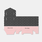 Ballotins Motif Quatrefoil noir et blanc monogramme (Déplié)