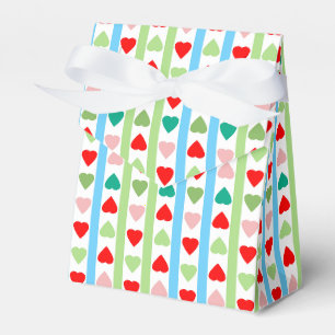 Ballotins Motif rayé avec des cœurs pour la Saint-Valentin