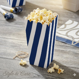 Ballotins Motif rayé bleu marine et blanc Popcorn