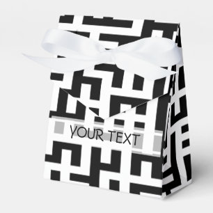 Ballotins Motif - rayures de labyrinthe - noir + votre texte