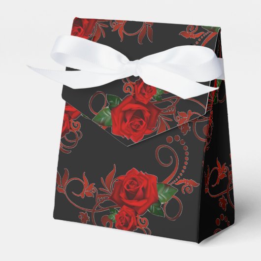 Ballotins Motif Roses rouges Ballotin rouge et noir (Verso)
