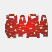 Ballotins Motif rouge rubis orné d'étoiles (Déplié)