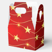 Ballotins Motif rouge rubis orné d'étoiles (Ouvert)