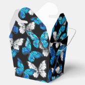 Ballotins Motif sans couleur foncée avec papillons bleus Mor (Ouvert)