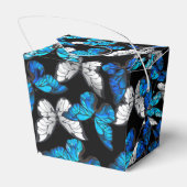 Ballotins Motif sans couleur foncée avec papillons bleus Mor (Arrière)