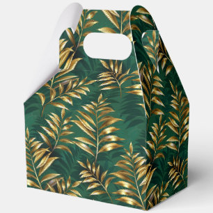 Ballotins Motif sans couture avec des fougères dorées