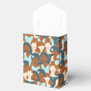 Ballotins Motif sans couture avec filles noires et blanches