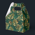 Ballotins Motif sans couture avec fougères dorées<br><div class="desc">Motif sans couture d'or,  bijoux,  branches de fougères brillantes et feuilles sur fond vert,  boisé et texturé. Fougère dorée.</div>