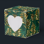 Ballotins Motif sans couture avec fougères dorées<br><div class="desc">Motif sans couture d'or,  bijoux,  branches de fougères brillantes et feuilles sur fond vert,  boisé et texturé. Fougère dorée.</div>