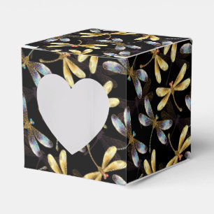 Ballotins Motif sans couture avec libellules d'or
