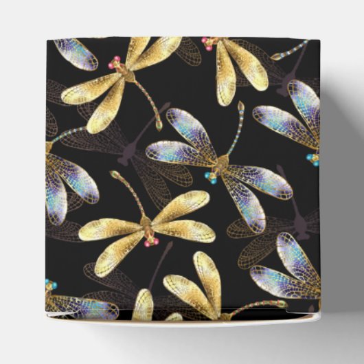 Ballotins Motif sans couture avec libellules d'or (Haut)