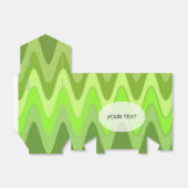 Ballotins Motif - sinus zigzag vert + votre texte (Déplié)