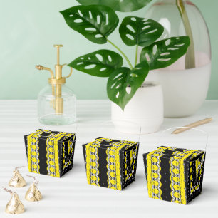 Ballotins Motif tribal noir, jaune et blanc