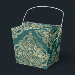Ballotins Motif turquoise et Gold<br><div class="desc">ballotin vintage aux accents turquoise et or.</div>