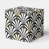 Ballotins Motif ventilateur Art déco - noir et blanc (Arrière)