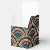 Ballotins motif vert en forme de coque (Ouvert)