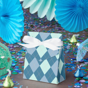 Ballotins Motif vintage Argyle bleu