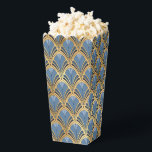 Ballotins Motif vintage Art Déco bleu élégant or<br><div class="desc">Les boîtes de faveur de pop-corn de motif vintage Art Déco bleu élégant or présentent un motif art déco élégant en bleu et or. Parfait pour les fêtes, les événements, les mariages, les anniversaires, Noël, la fête des mères, la fête des pères, les vacances et les cadeaux d'entreprise, Créé par...</div>