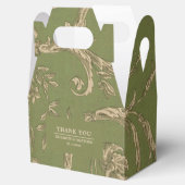 Ballotins Motif Vintage beige vert Burlap Mariage (Ouvert)