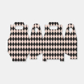 Ballotins Motif vintage d'arlequins roses et noirs (Déplié)