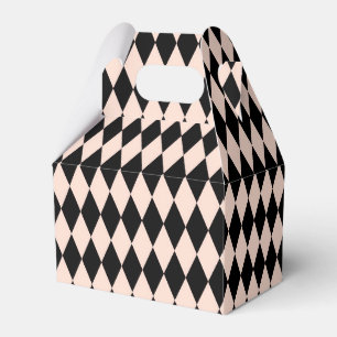 Ballotins Motif vintage d'arlequins roses et noirs 