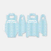 Ballotins Motif Wave Blanc Et Bleu Personnalisé (Déplié)