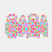 Ballotins Motifs de cœurs colorés mignons (Déplié)