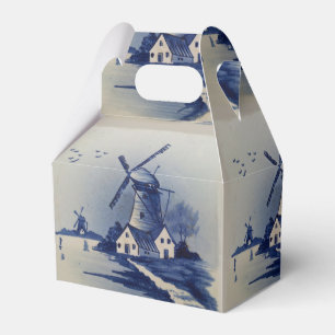 Ballotins Moulin à vent bleu blanc de Delft vintage