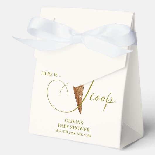 Ballotins Muet moderne Élégant Baby shower de crème glacée S (Recto)