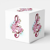 Ballotins Musical treble clef notes with sakura flowers (Arrière)