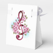 Ballotins Musical treble clef notes with sakura flowers (Arrière)
