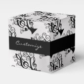 Ballotins Musique noire et blanche Treble Clef Tree boîte à (Verso)