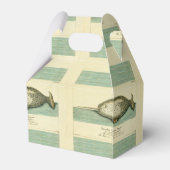 Ballotins Narwhal Antique Baleine Aquarelle Art scientifique (Arrière)