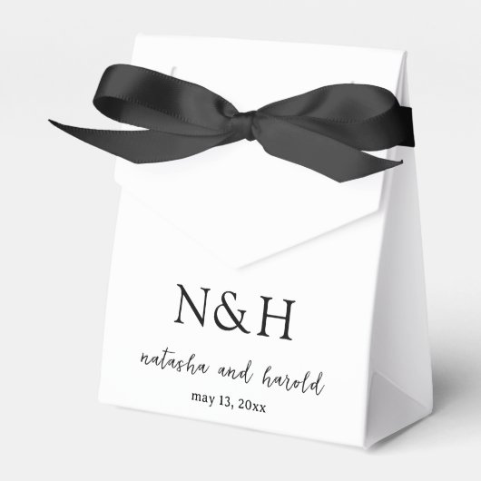 Ballotins Natasha Monogram Mariage moderne (Verso)